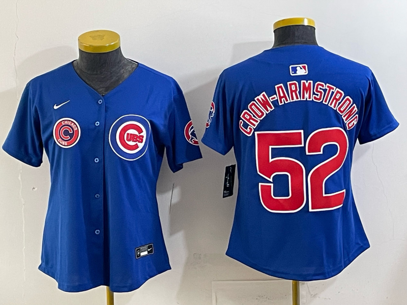 Youth Chicago Cubs #52 Crow Armstrong Blue Nike MLB 2025 Jersey 008